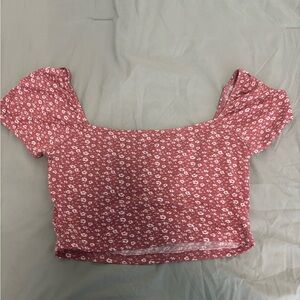 Floral Pink Crop Top
